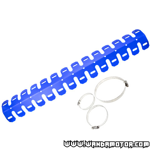 Exhaust pipe cover alu blue